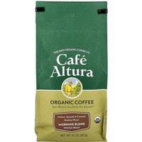 Cafe Altura, Ekologiška kava, rytinis mišinys, nesmulkintos pupelės, vidutinio skrudinimo, 20 uncijų (567 g)