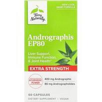 Terry Naturally, Andrographis EP80, Extra Strength, 400 mg, 60 kapsulių