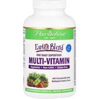 Paradise Herbs, Žemės mišinys®, vienas kasdienis supermaisto multivitaminas, be geležies, 120 vegetariškų kapsulių