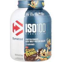 Dymatize, ISO100® hidrolizuoti baltymų milteliai, kakavos akmenukai, 5 svarai (2,3 kg)