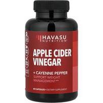 Havasu Nutrition, Obuolių sidro actas + Kajeno pipirai, 60 kapsulių