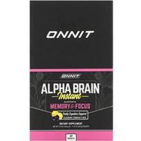 Onnit, „Alpha BRAIN® Instant“, gervuogių limonadas, 30 pakelių po 4,6 g (0,16 uncijos)