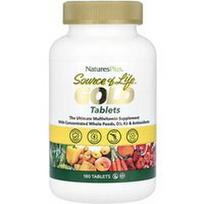 NaturesPlus, Gyvybės® šaltinis, auksas, geriausias multivitaminų papildas, 180 tablečių