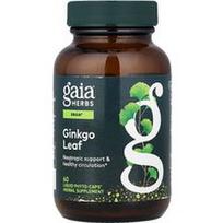 Gaia Herbs, Ginkmedžio lapai, 60 veganiškų skystų fito kapsulių