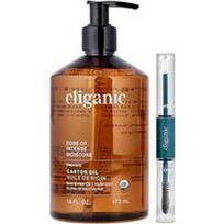 Cliganic, „Dose of Intense Moisture™“ blakstienų ir antakių rinkinys su organiniu ricinos aliejumi, 473 ml