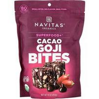 Navitas Organics, „Superfood+®“, kakavos ir goji uogų kąsneliai, 454 g