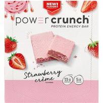 BNRG, „Power Crunch®“, baltymų energetinis batonėlis su braškių kremu, 12 batonėlių po 40 g