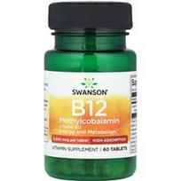 Swanson Vitamins, Vitaminas B12 metilkobalaminas, 5 000 mcg, 60 tablečių