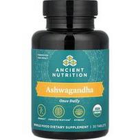 Ancient Nutrition, Ashwagandha, 30 tablečių