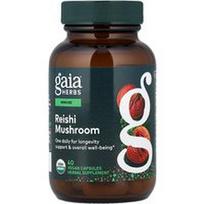Gaia Herbs, Reishi grybas, 40 veganiškų kapsulių
