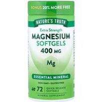 Nature's Truth, Magnis, Extra Strength, 400 mg, 72 Greito atpalaidavimo minkštieji geliai