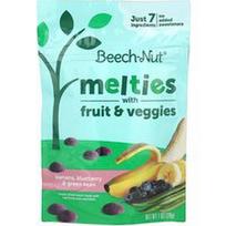 Beech-Nut, Tirpalai su vaisiais ir daržovėmis, 8+ mėnesiai, bananai, mėlynės ir šparaginės pupelės, 1 uncija (28 g)