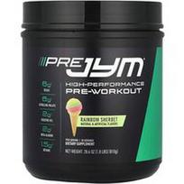 JYM Supplement Science, Prieš JYM®, didelio našumo prieš treniruotę, vaivorykštės šerbetas, 1,8 svaro (810 g)