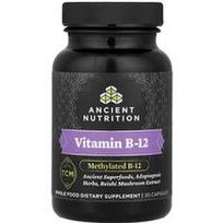 Ancient Nutrition, Vitaminas B-12, 30 kapsulių
