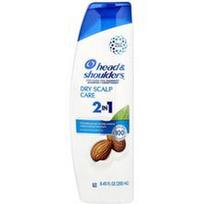 Head & Shoulders, 2 in 1 šampūnas + kondicionierius, sausos galvos odos priežiūra, užpilta migdolų aliejumi, 8.45 fl oz (250 ml)