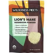 Wilderness Poets, Ekologiški liūto karčių grybų milteliai, 3.5 uncijos (99 g)