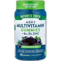 Nature's Truth, Vyriški multivitaminų guminukai + B12, D3, cinkas, skanios mėlynės, 70 guminukų