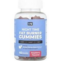 Nobi Nutrition, Naktiniai riebalų degintojai guminukai, svorio reguliavimo pagalba, aviečių skonio, 60 guminukų su pektinu