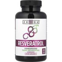 Zhou Nutrition, Resveratrolis, 60 vegetariškų kapsulių (500 mg vienoje kapsulėje)