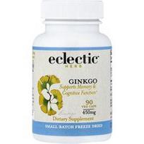 Eclectic Herb, Ginkmedis, padeda palaikyti atmintį ir kognityvines funkcijas, 450 mg, 90 daržovių kapsulių