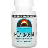 Source Naturals, L-karnozinas, 500 mg, 60 tablečių