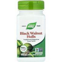 Nature's Way, Juodųjų graikinių riešutų lukštai, 100 veganiškų kapsulių (450 mg vienoje kapsulėje)
