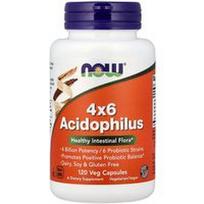 NOW Foods, 4x6 Acidophilus, 120 vegetariškų kapsulių