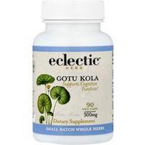 Eclectic Herb, Gotu Kola, palaikanti kognityvines funkcijas, 90 daržovių kapsulių (300 mg vienoje kapsulėje)