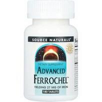 Source Naturals, Pažangus Ferrochel™, 180 tablečių