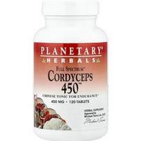 Planetary Herbals, „Full Spectrum™ Cordyceps 450™“, 120 tablečių