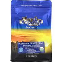 Mt. Whitney Coffee Roasters, Ekologiška Peru kava be kofeino, malta kava, vidutinio skrudinimo, 12 uncijų (340 g)