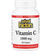 Natural Factors, Vitaminas C, bioflavonoidai ir erškėtuogės, 90 tablečių