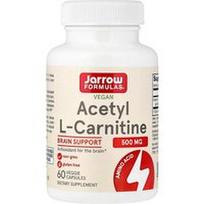 Jarrow Formulas, Veganiškas acetil-L-karnitinas, 500 mg, 60 vegetariškų kapsulių
