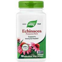 Nature's Way, Purpurinės ežiuolės (Echinacea purpurea) žolė, 180 veganiškų kapsulių (400 mg vienoje kapsulėje)