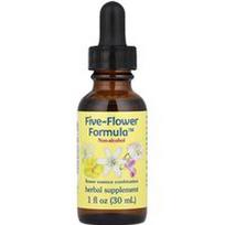 Flower Essence Services, Penkių gėlių formulė™, gėlių esencijos derinys, nealkoholinis, 1 fl oz (30 ml)