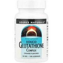Source Naturals, Redukuoto glutationo kompleksas, apelsinų skonio, 100 pastilių