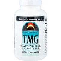 Source Naturals, TMG, 750 mg, 240 tablečių