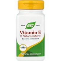 Nature's Way, Vitaminas E, 268 mg, 100 minkštųjų gelių