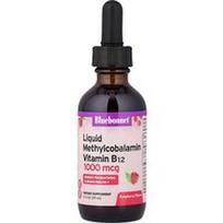 Bluebonnet Nutrition, Skystas ląstelių aktyvus metilkobalamino vitaminas B12, avietės, 1,000 mcg, 2 fl oz (59 ml)