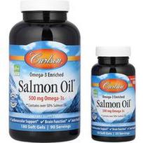 Carlson, Omega-3 praturtintas lašišų aliejus, 230 minkštųjų kapsulių