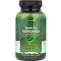 Irwin Naturals, Žaliosios arbatos riebalų metabolizatorius, 75 skystos minkštos kapsulės
