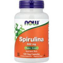 NOW Foods, Natūrali spirulina, 500 mg, 120 vegetariškų kapsulių