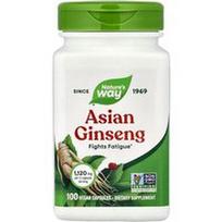 Nature's Way, Azijos ženšenis, 100 veganiškų kapsulių (560 mg vienoje kapsulėje)