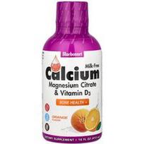 Bluebonnet Nutrition, Skystas kalcio magnio citratas ir vitaminas D3, apelsinų skonio, 473 ml (16 skysčio uncijų)