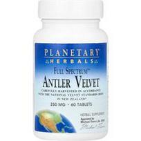 Planetary Herbals, „Full Spectrum™“ elnių ragų aksomas, 60 tablečių (250 mg vienoje tabletėje)