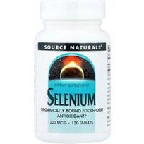 Source Naturals, Selenas, 200 mcg, 120 tablečių