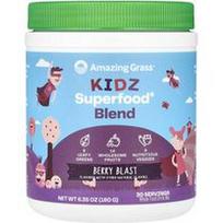Amazing Grass, „Kidz Superfood®“ mišinys, uogų skonio, 180 g