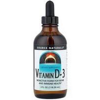 Source Naturals, Vitaminas D-3, 118,28 ml (4 skysčio uncijos)