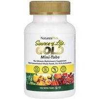 NaturesPlus, „Source of Life®“, auksas, geriausias multivitaminų papildas, 180 mini tablečių