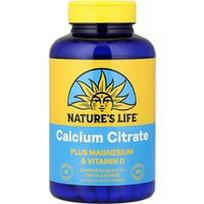 Nature's Life, Kalcio citratas, plius magnis ir vitaminas D, 120 tablečių